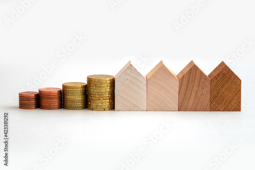 Investing and financing of real estate. Concept for financial growth photo