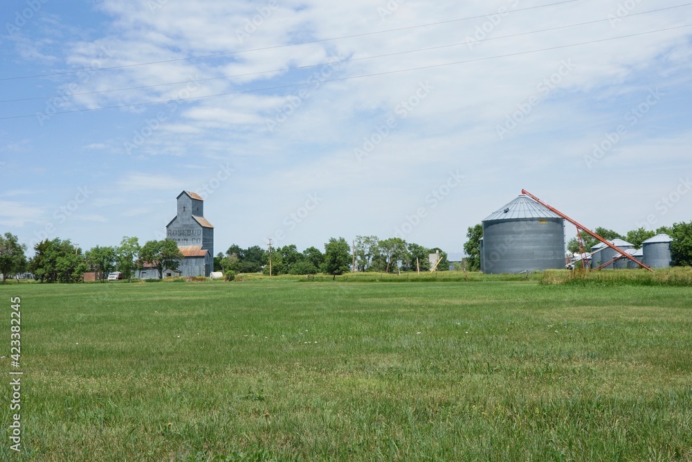 Wood USA - 25 June 2013 - Grain elevator in Wood South Dakota Wood USA - 25 June 2013 - Grain elevator in Wood South Dakota