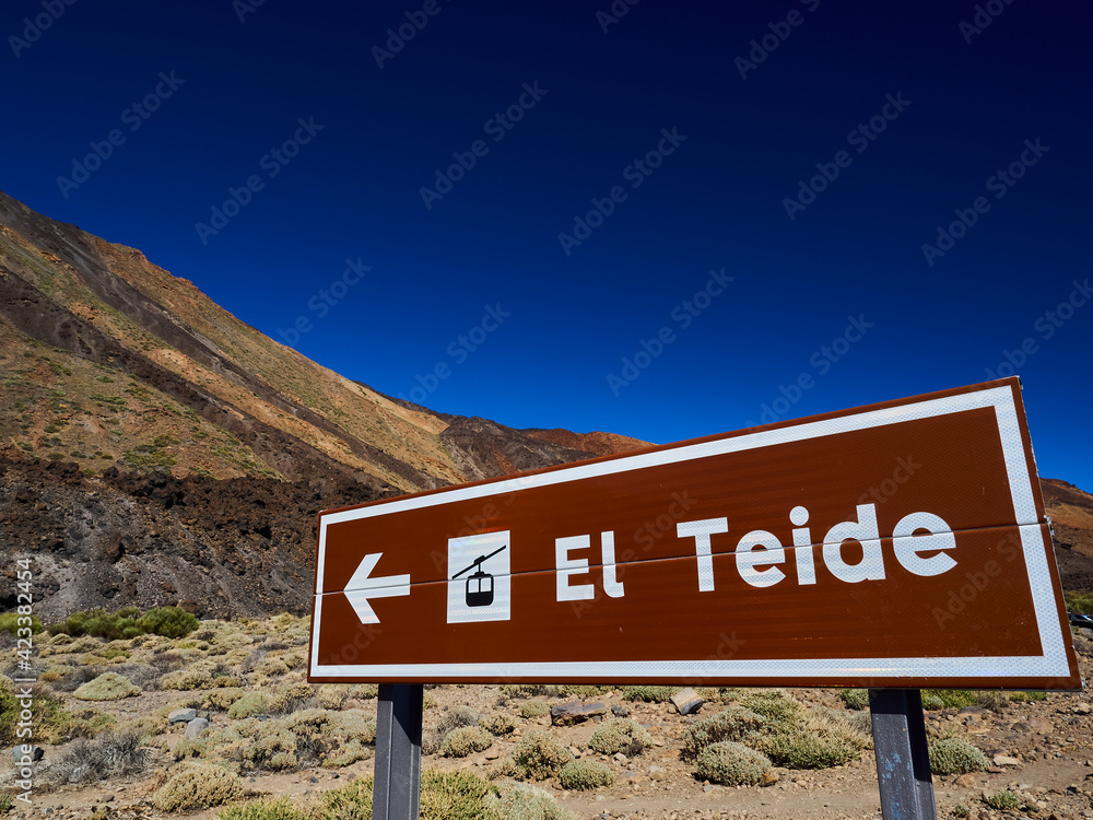 Volcanic landscape of el Teide on tenerife island, Spain.