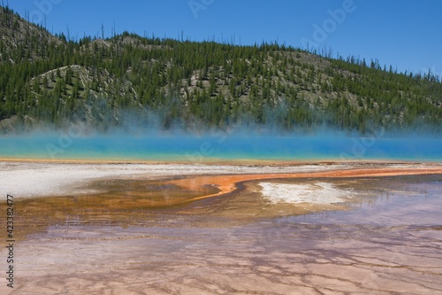 Grand Prismatic Pool in Yellowstone National Park in Wyoming