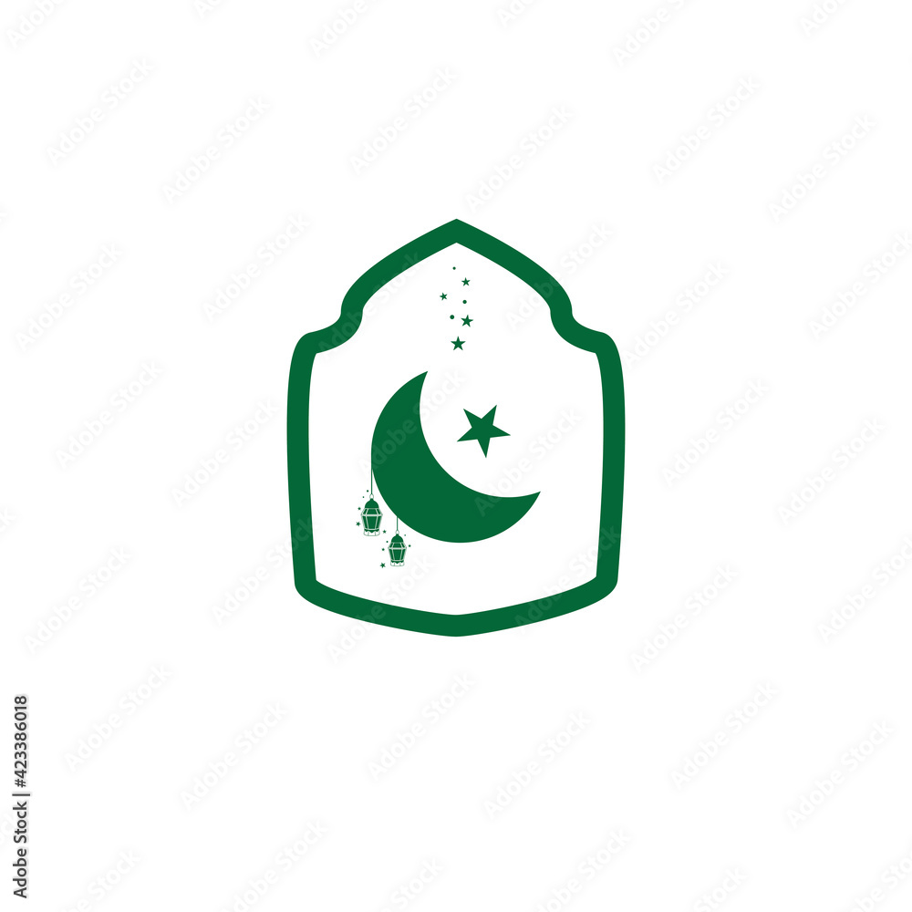 Logo Simple Ramadan with Green Color Logo Simple Ramadan with Green Color