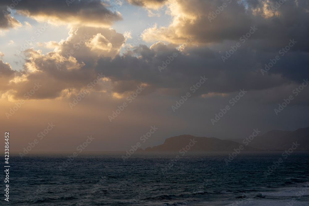 sunset over the sea