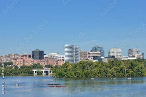 Cityscape in the Capital city with Potomac River and other monumental buildings - Washington D.C. United States of America