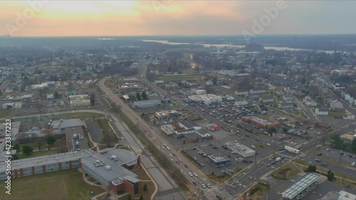 Wallpaper Mural Aerial view urban landscape early spring of a small sleeping area roofs of the houses in countryside Torontodigital.ca