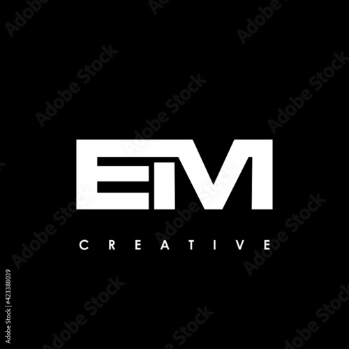 EM Letter Initial Logo Design Template Vector Illustration