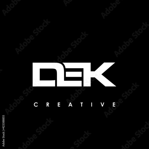 DEK Letter Initial Logo Design Template Vector Illustration