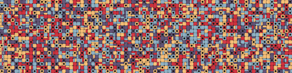 Fototapeta premium Abstract Geometric Pattern generative computational art illustration