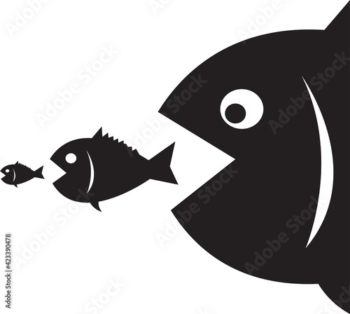 big fish eat little fish icon