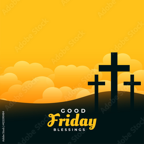 good friday religious concept crosses background