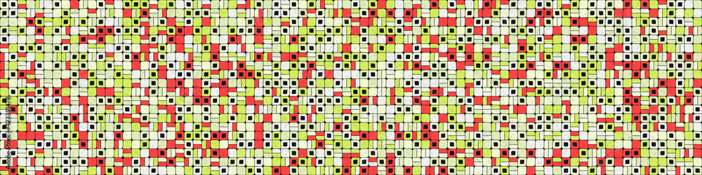 Fototapeta premium Abstract Geometric Pattern generative computational art illustration