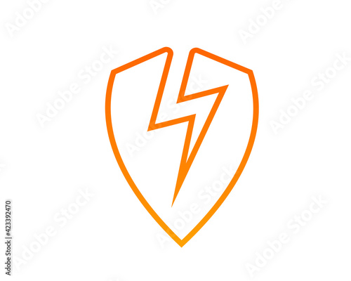 Electric icon. The concept of energy and electric power. Vector illustration of lightning charging icon for industry and superpower symbol, single Electric Icon.