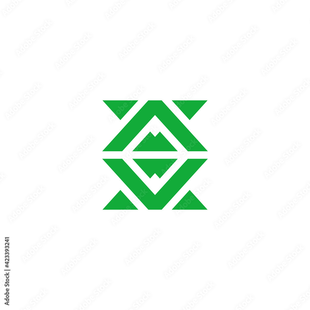 abstract green mountain mosaic geometric vector abstract green mountain mosaic geometric vector