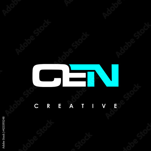 CEN Letter Initial Logo Design Template Vector Illustration