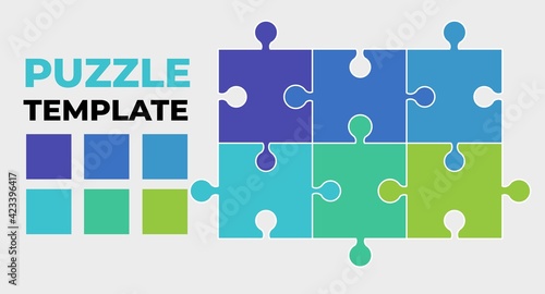 Set of puzzle pieces new