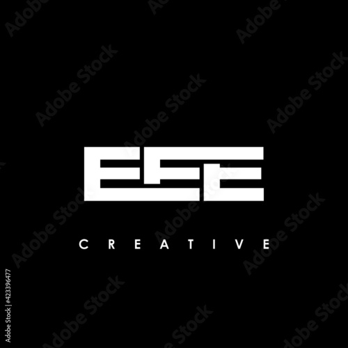 EEE Letter Initial Logo Design Template Vector Illustration photo