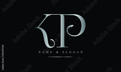 PK, KP, P, K abstract letters logo monogram photo