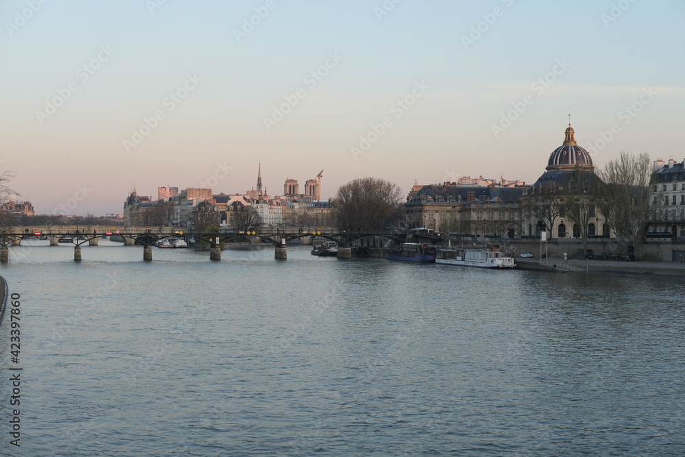 The bridge of Paris. march 2021, Paris.