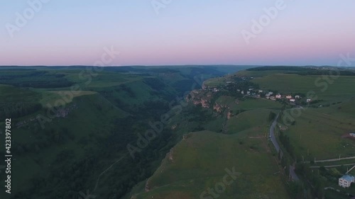 sunrise morning sun canyon mountains nature