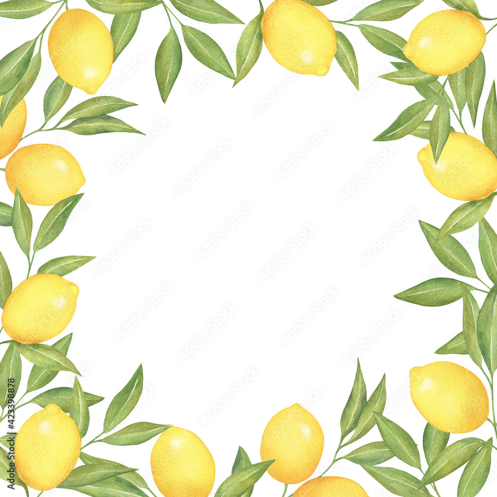 Watercolor Lemon Frame Watercolor Lemon Frame