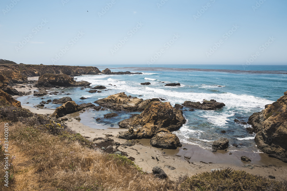 Rugged and rocky coastline of Big Sur, California