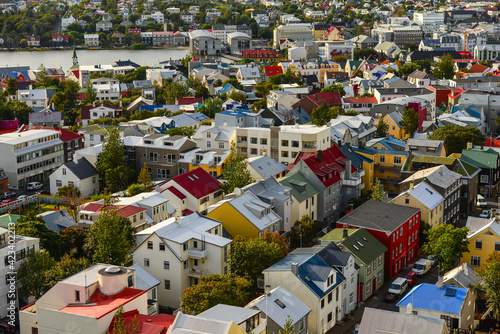 The colorful buildings of downtown Reykjavik, Iceland