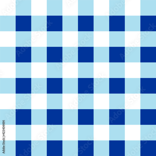 Blue and white table cloth	