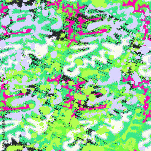 Seamless abstract urban pattern with creative vector wave shapes