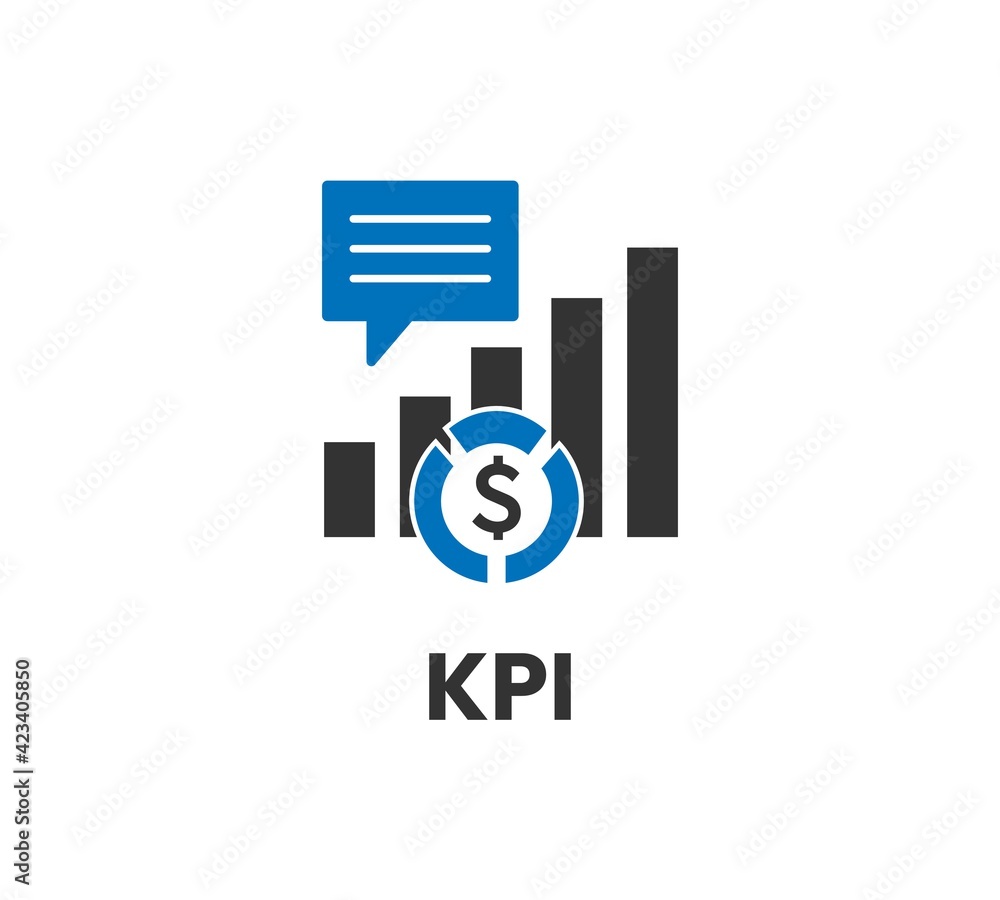 KPI icon. Simple element illustration. KPI concept symbol design. Can ...