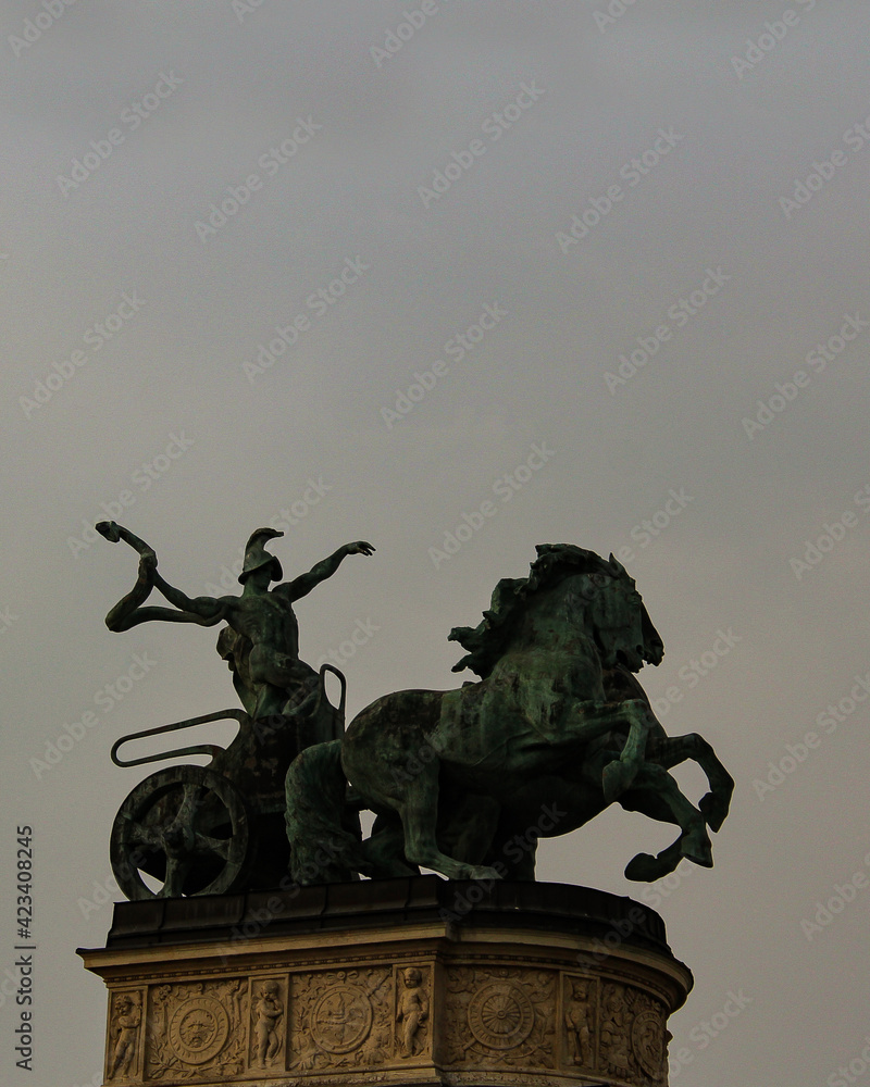 Statues from Heroes' Square. Statues from Heroes' Square.