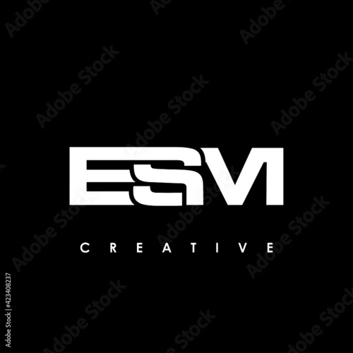 ESM Letter Initial Logo Design Template Vector Illustration photo