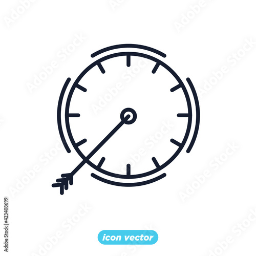 deadline icon. deadline clock and arrows symbol template for graphic and web design collection logo vector illustration