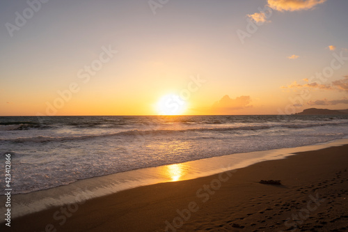sunset on the beach © Vadim