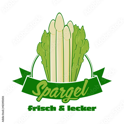 spargel retro cartoon logo