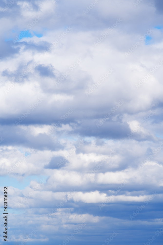 Fototapeta premium Cloudy sky at springtime, Zurich, Switzerland. Photo taken March 27th, 2021.