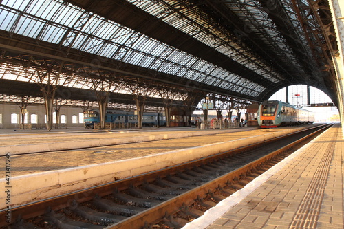 Railway platform in Lviv
