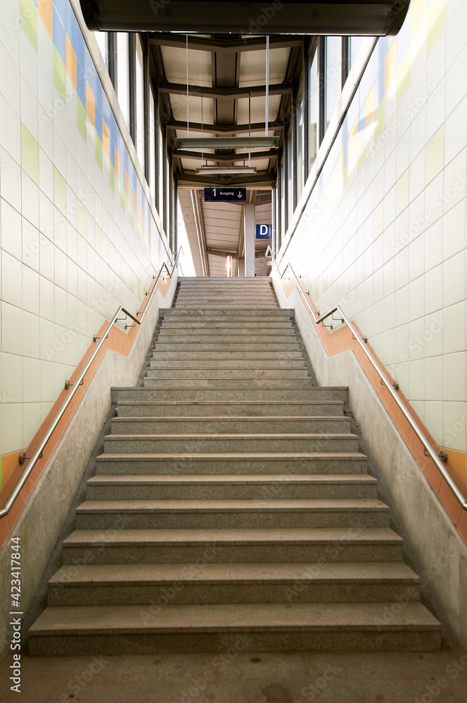 stairs in a tunnel to the top stairs in a tunnel to the top