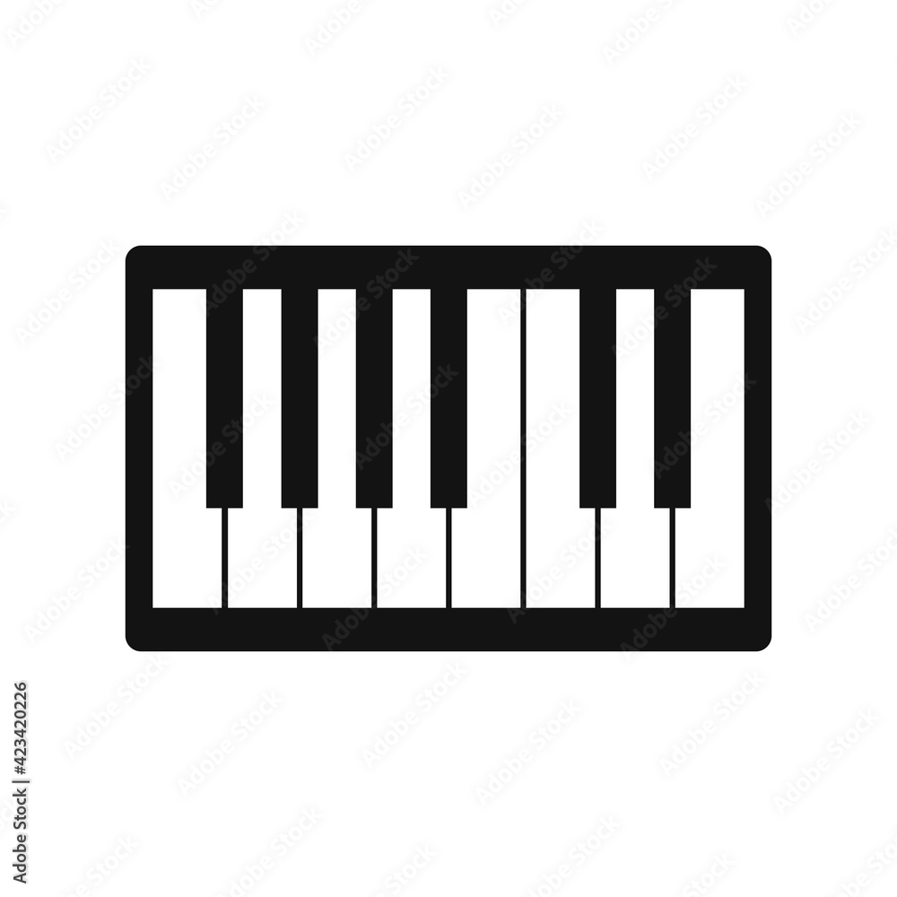Fototapeta premium Piano vector illustration in flat design style.