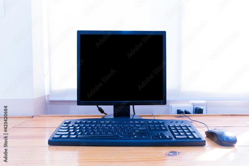 Computer in office equipment for business car shoroom. Computer in office equipment for business car shoroom.