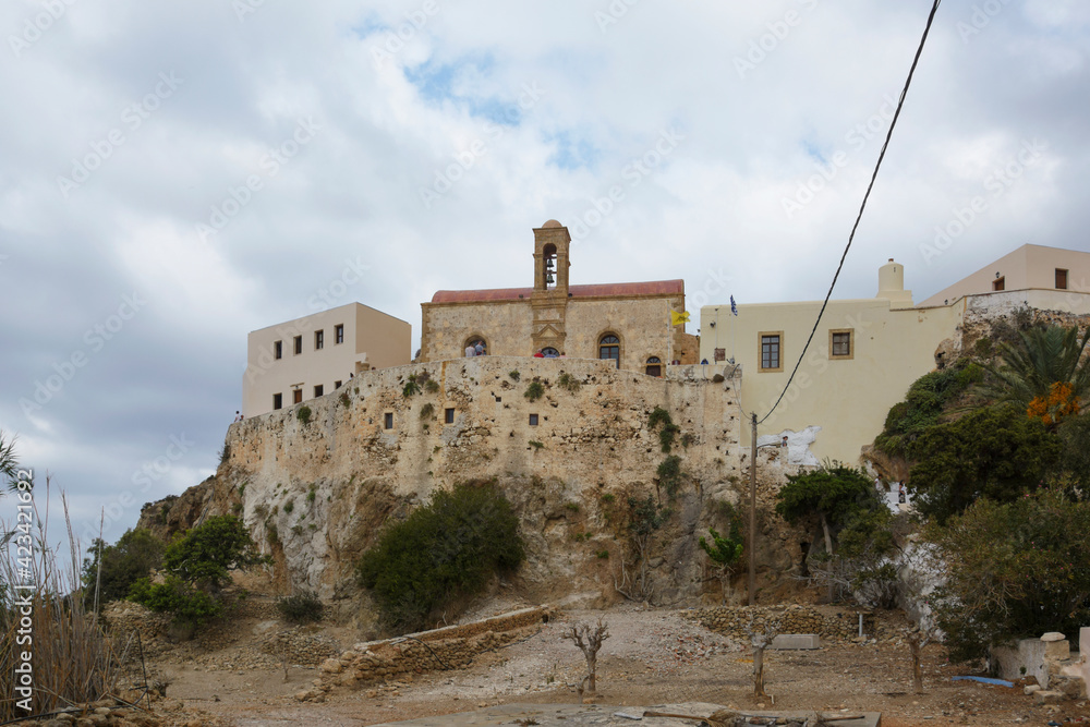 Chrysoskalitissa Monastery from XVII century - orthodox christian monastery (Innachori on Crete island; Greece)
