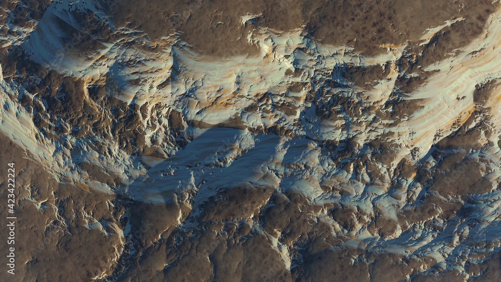 Fototapeta premium view of alien planet, texture of th exo planet, abstract texture 3d render