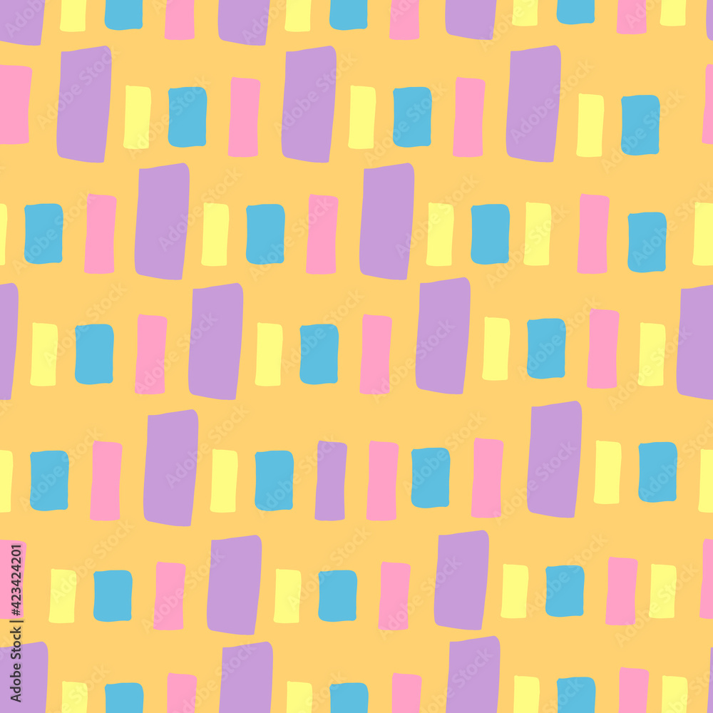 Bright stripes of pastel colors.Vector seamless pattern. For fabrics, paper, baby clothes, textiles, packaging, wallpaper, backgrounds and postcards