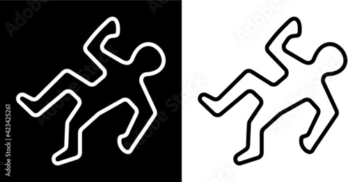 Vector illustration of the crime scene investigation