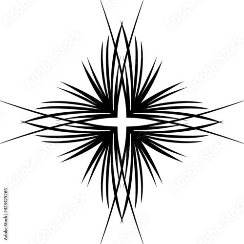 Vector illustration of the cross flower