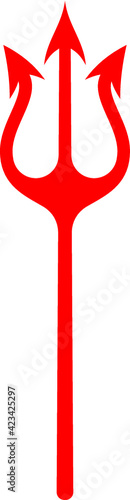 Vector illustration of the devil pitchfork