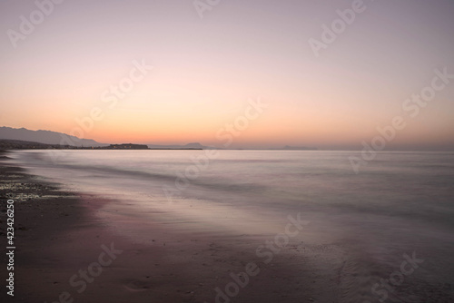 beach sunrise on Crete in Greece