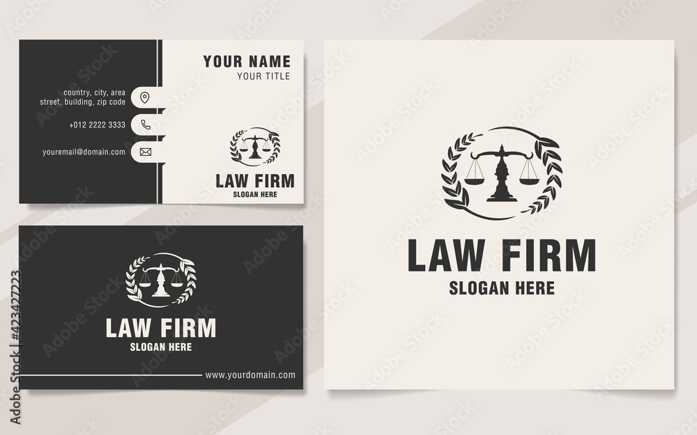 Law firm logo template monogram style Law firm logo template monogram style