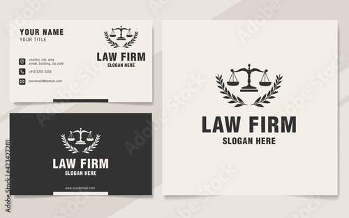 Law firm logo template monogram style
