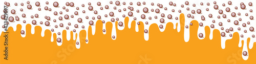 Colorful glaze for baked products. Glaze topping for donuts, cupcakes and Easter cakes. Vector Illustration