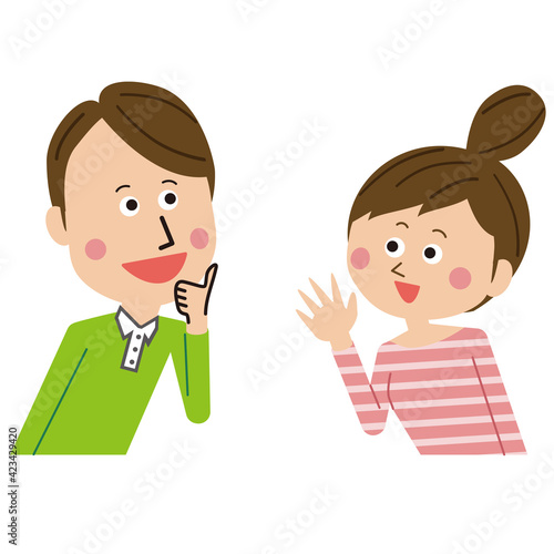 ポップな家族　興味津々の男女