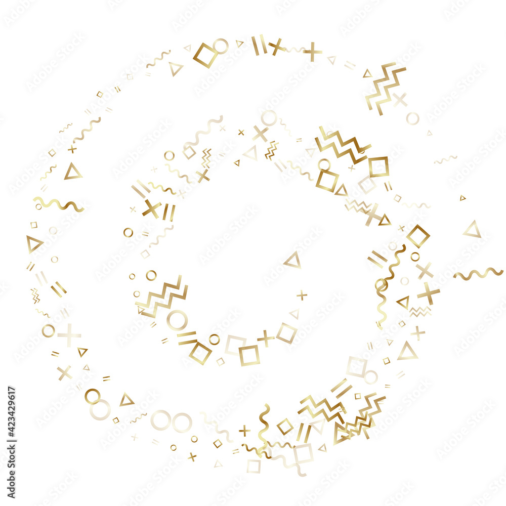 Memphis style geometric confetti background with triangle, circle, square, zigzag and wavy line Memphis style geometric confetti background with triangle, circle, square, zigzag and wavy line